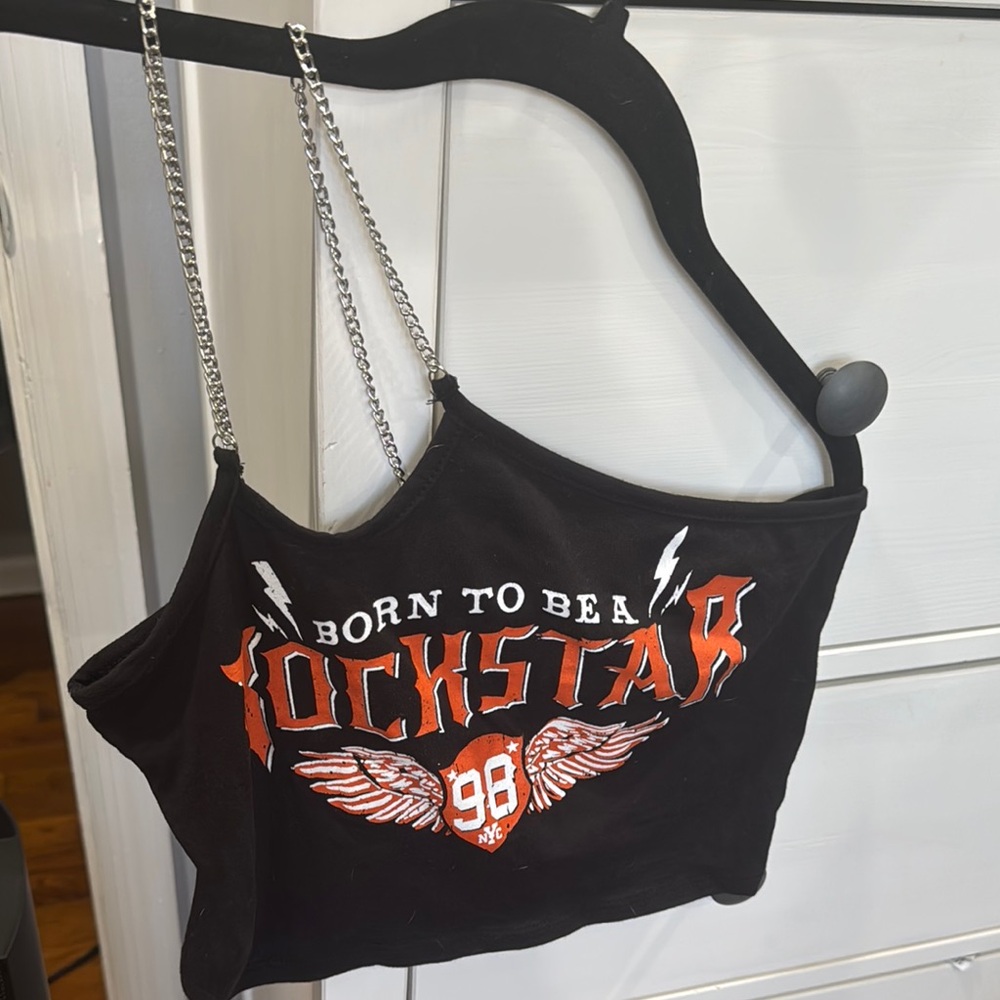 Black Rockstar Graphic Tank Top